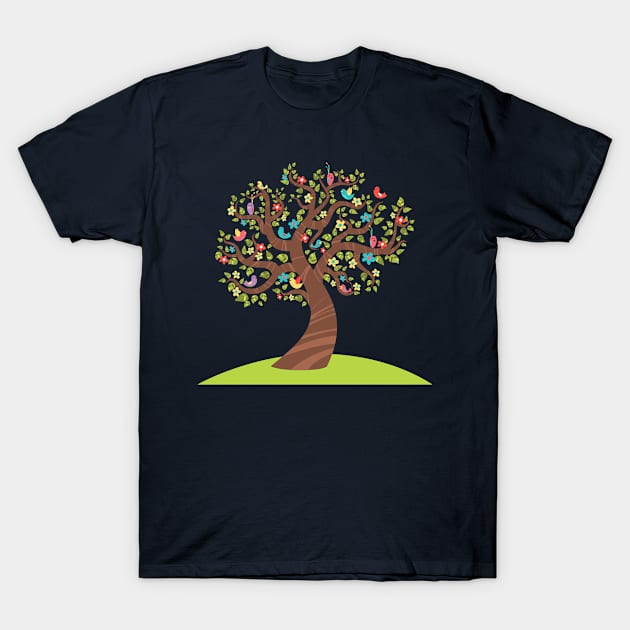 Spring Tree T-Shirt by Mako Design 